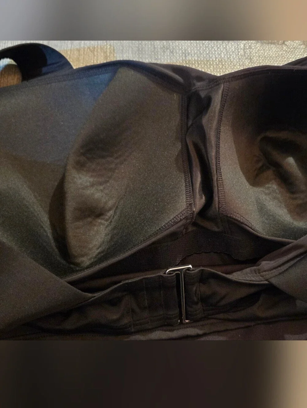 NWOT Lands' End Plus Size Black Wide-Strap Bikini Top Size 26W